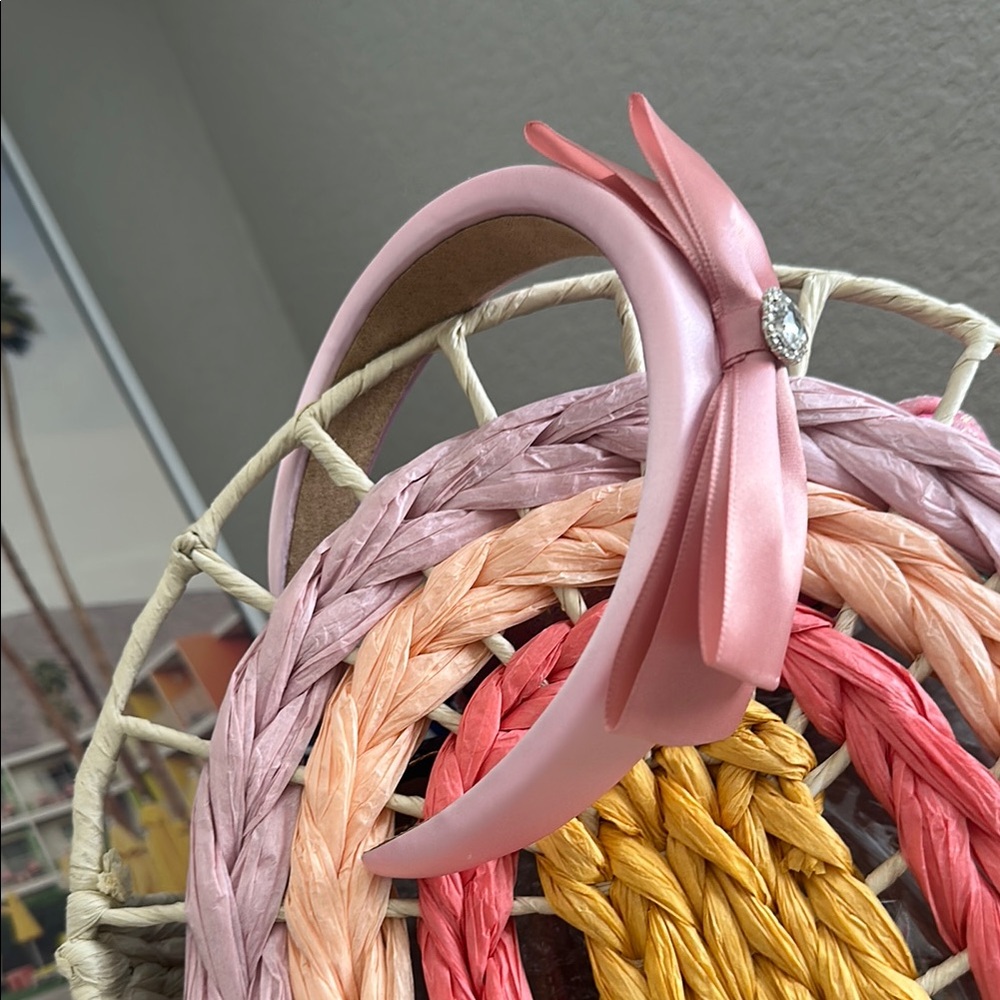 Pink Bow Headband NWOT